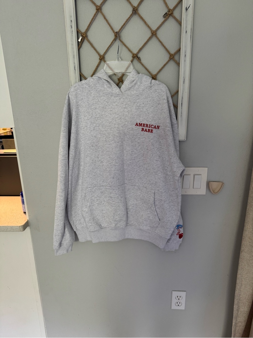 American Babe Gray Hooded Sweatshirt
